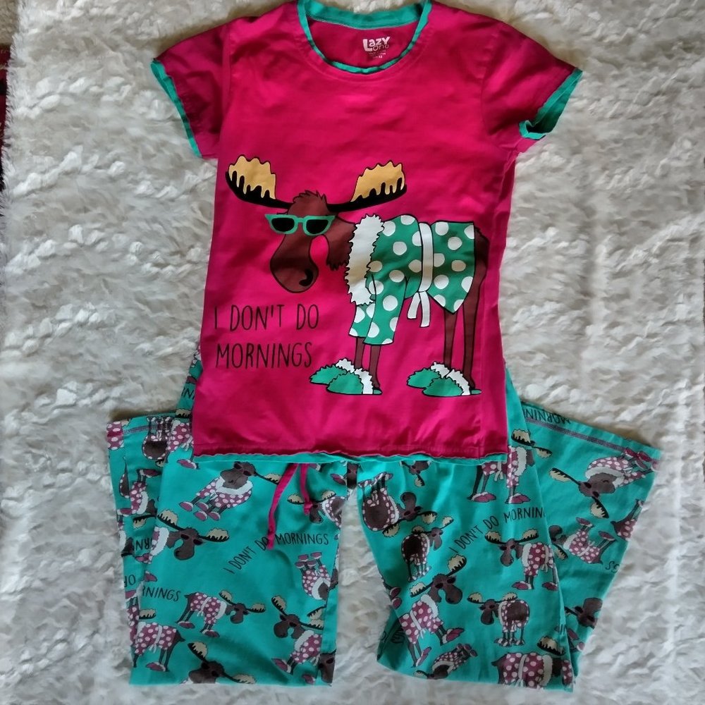 LAZY ONE YOGA MOOSE PAJAMA XS